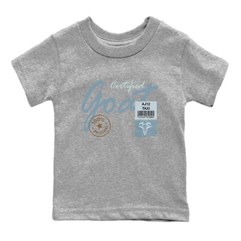 Sneaker match tees – Sneaker Tees To Match 4s Worn Blue Air Jordan 4 Denim Shoes – Certified Goat Kids T-Shirt Heather Grey 2