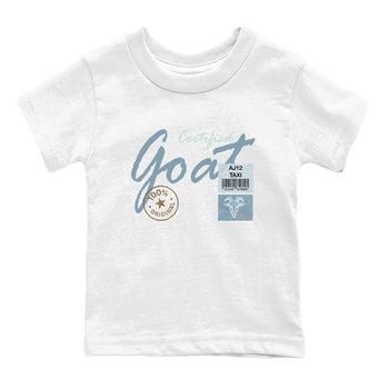 Sneaker match tees – Sneaker Tees To Match 4s Worn Blue Air Jordan 4 Denim Shoes – Certified Goat Kids T-Shirt White 2