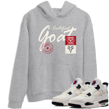 Sneaker match tees – Sneaker Tees To Match Air Jordan 4 Flight Club Shoes – Certified Goat Tee Heather Grey 1