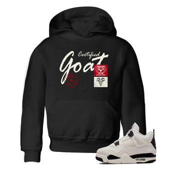 Sneaker match tees – Sneaker Tees To Match Air Jordan 4 Flight Club Shoes – Certified Goat Kids T-Shirt Black 1