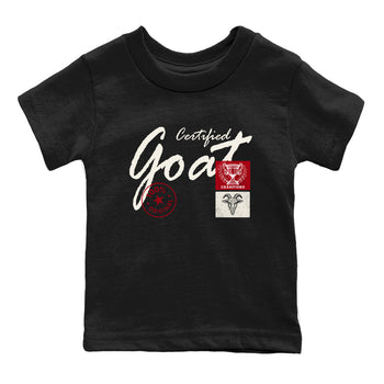 Sneaker match tees – Sneaker Tees To Match Air Jordan 4 Flight Club Shoes – Certified Goat Kids T-Shirt Black 2