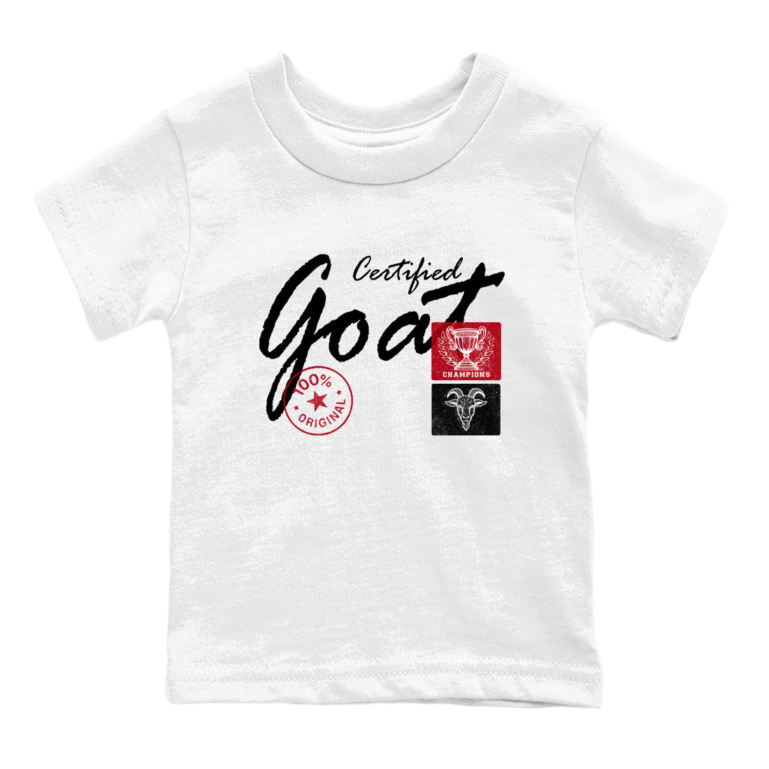 Sneaker match tees – Sneaker Tees To Match Air Jordan 4 Flight Club Shoes – Certified Goat Kids T-Shirt White 2