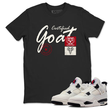 Sneaker match tees – Sneaker Tees To Match Air Jordan 4 Flight Club Shoes – Certified Goat Tee Black 1
