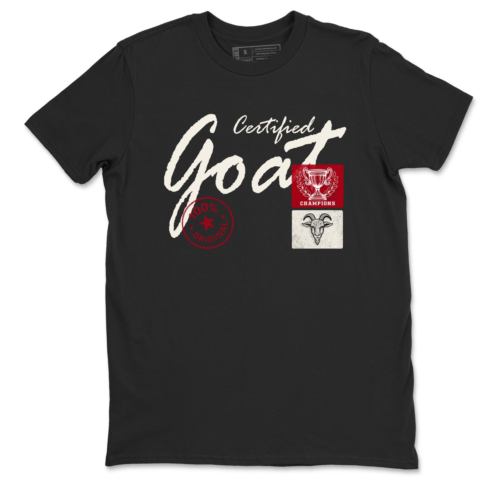 Sneaker match tees – Sneaker Tees To Match Air Jordan 4 Flight Club Shoes – Certified Goat Tee Black 2