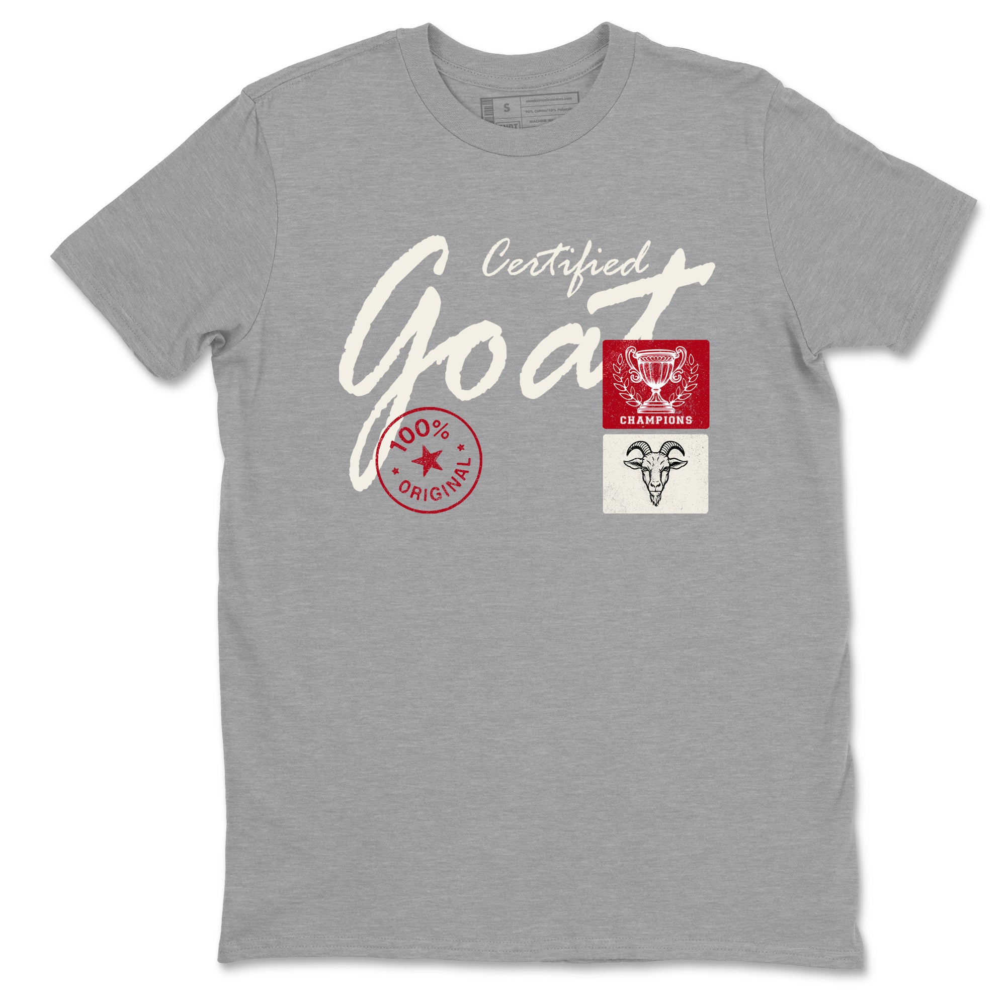 Sneaker match tees – Sneaker Tees To Match Air Jordan 4 Flight Club Shoes – Certified Goat Tee Heather Grey 2