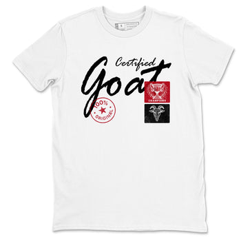 Sneaker match tees – Sneaker Tees To Match Air Jordan 4 Flight Club Shoes – Certified Goat Tee White 2