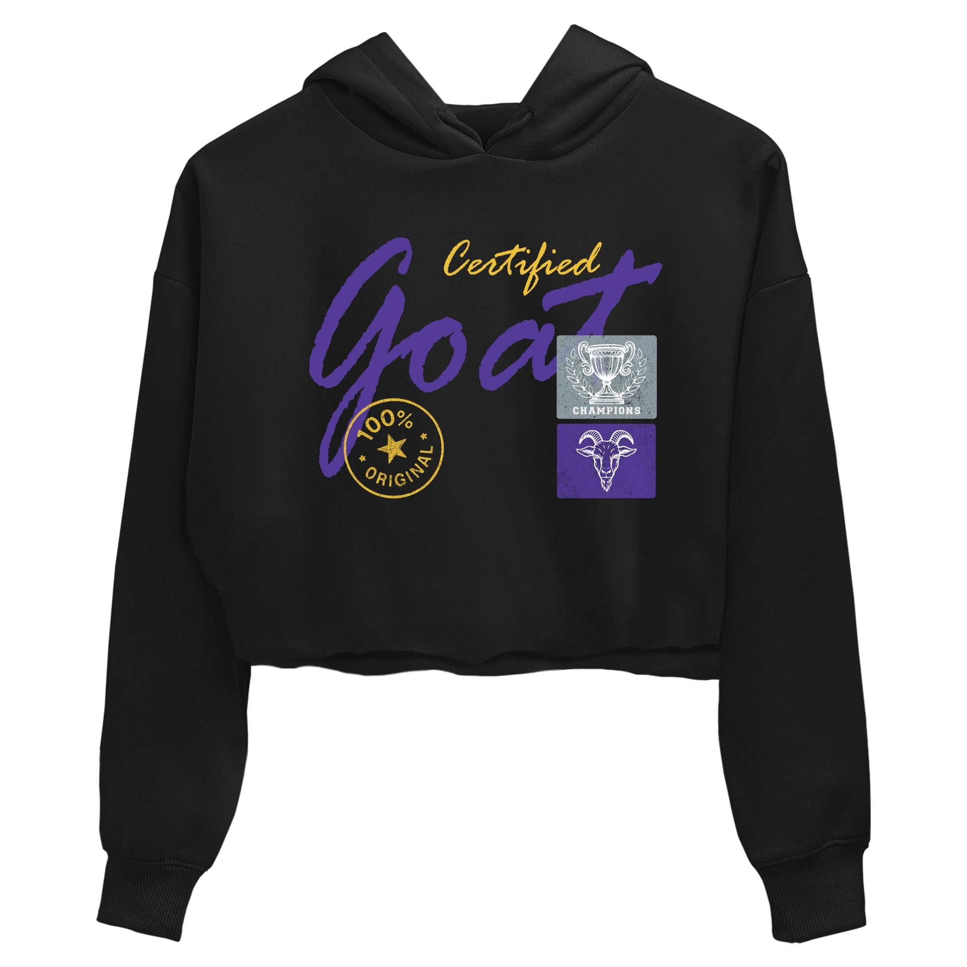 Sneaker match tees – Sneaker Tees To Match Air Jordan 4 Lakeshow Shoes – Certified Goat Crop T-Shirt Black 2
