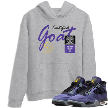 Sneaker match tees – Sneaker Tees To Match Air Jordan 4 Lakeshow Shoes – Certified Goat Tee Heather Grey 1