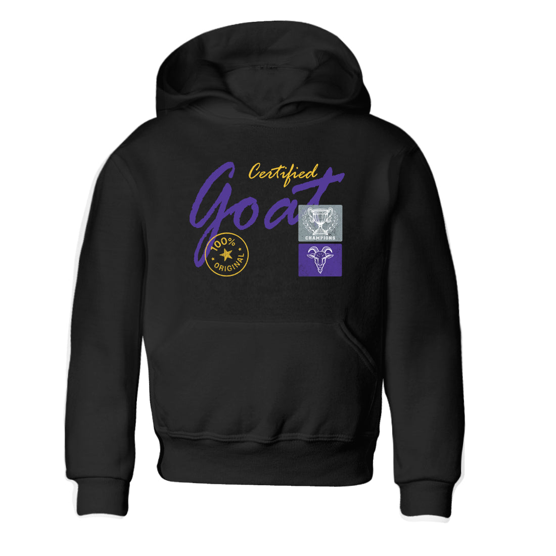 Sneaker match tees – Sneaker Tees To Match Air Jordan 4 Lakeshow Shoes – Certified Goat Kids T-Shirt Black 2