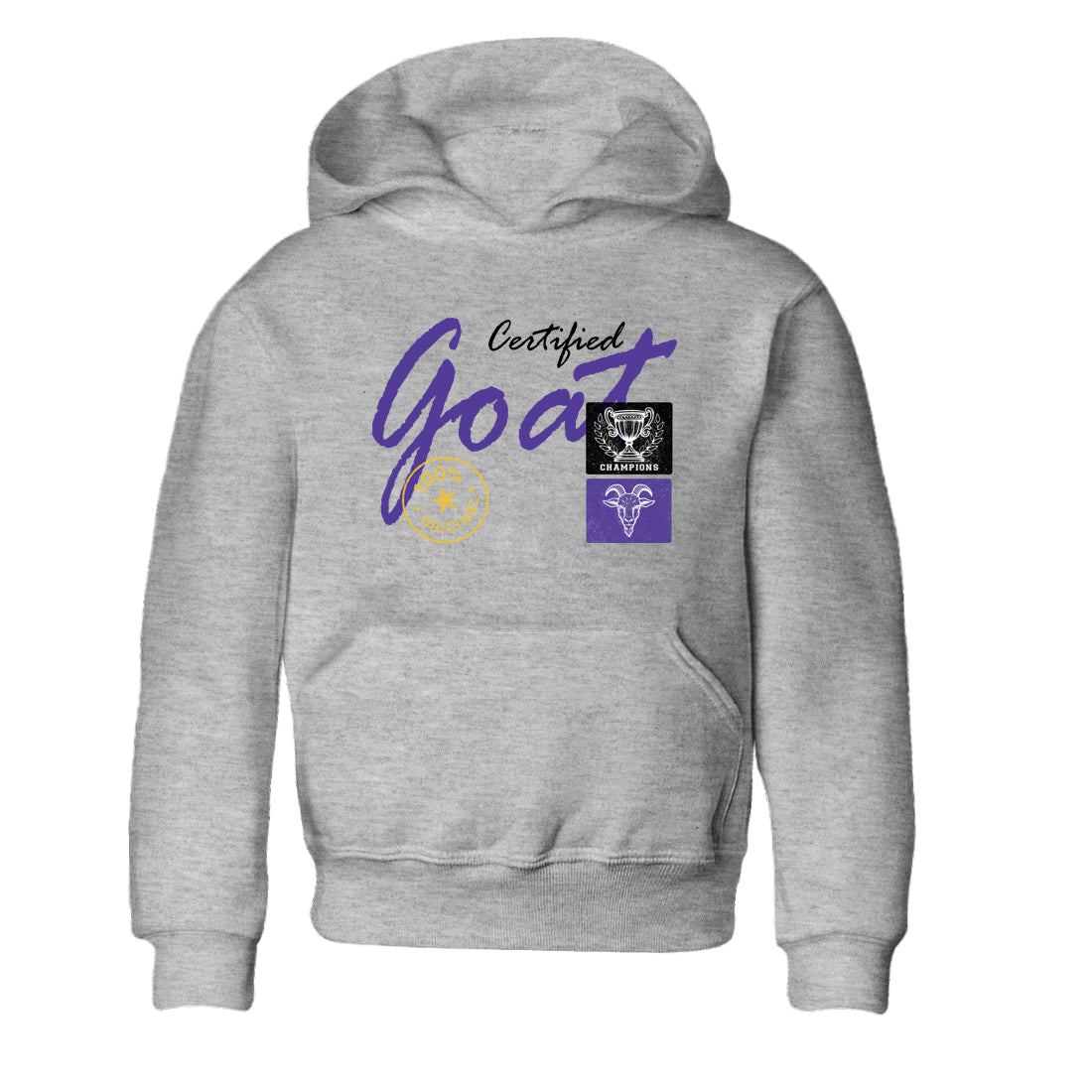 Sneaker match tees – Sneaker Tees To Match Air Jordan 4 Lakeshow Shoes – Certified Goat Kids T-Shirt Heather Grey 2