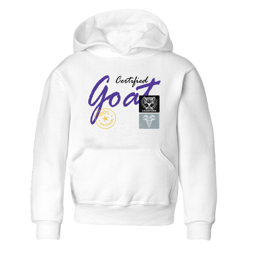 Sneaker match tees – Sneaker Tees To Match Air Jordan 4 Lakeshow Shoes – Certified Goat Kids T-Shirt White 2