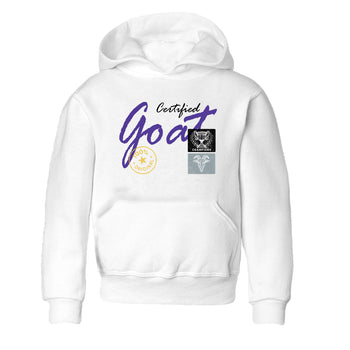 Sneaker match tees – Sneaker Tees To Match Air Jordan 4 Lakeshow Shoes – Certified Goat Kids T-Shirt White 2
