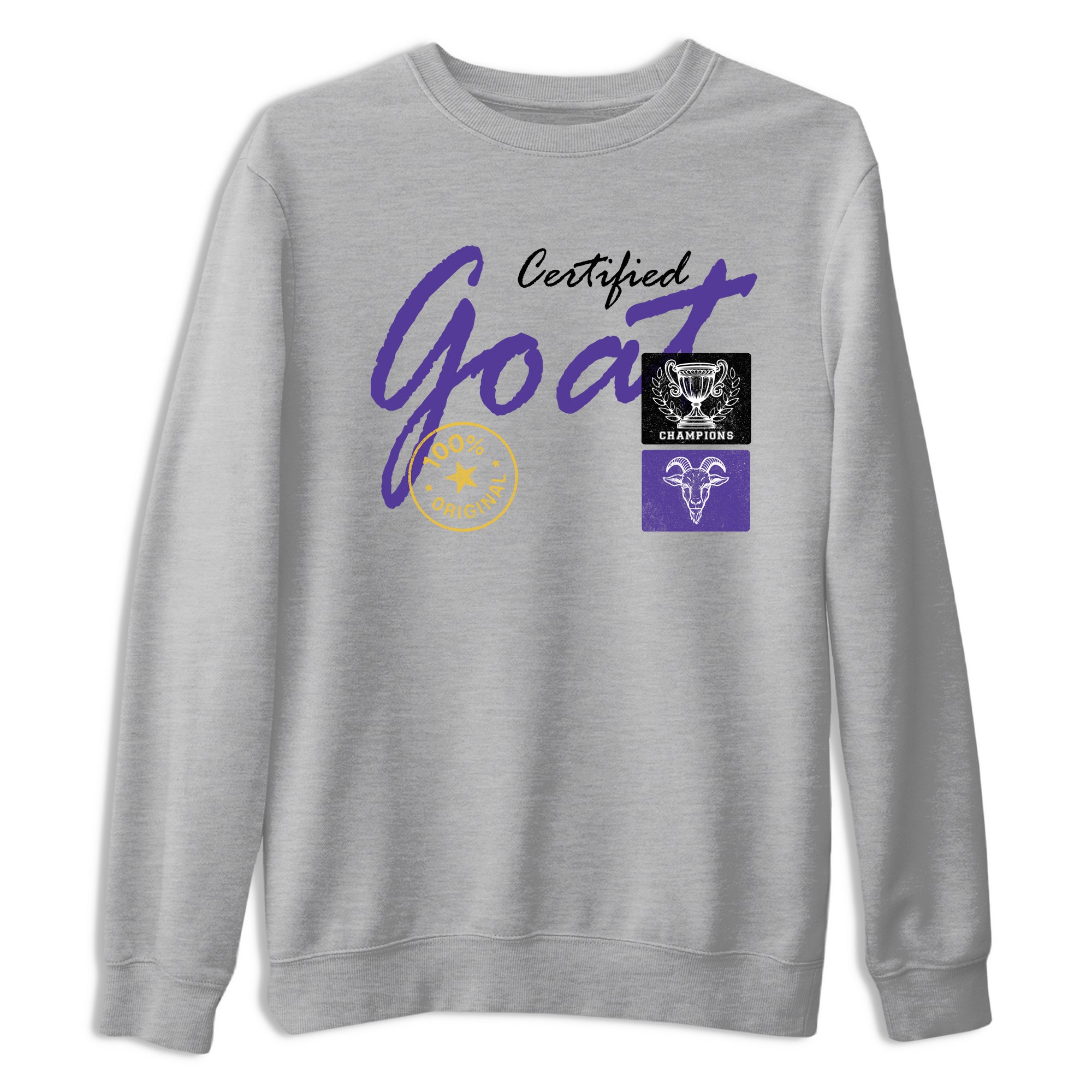Sneaker match tees – Sneaker Tees To Match Air Jordan 4 Lakeshow Shoes – Certified Goat Tee Heather Grey 2