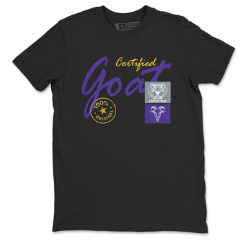 Sneaker match tees – Sneaker Tees To Match Air Jordan 4 Lakeshow Shoes – Certified Goat Tee Black 2