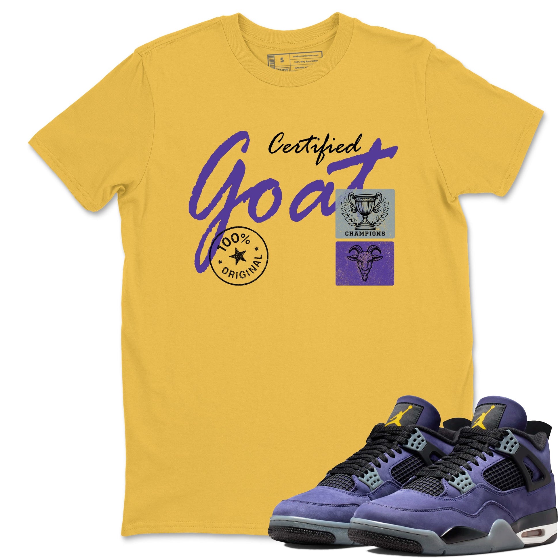 Sneaker match tees – Sneaker Tees To Match Air Jordan 4 Lakeshow Shoes – Certified Goat Tee Daisy 1