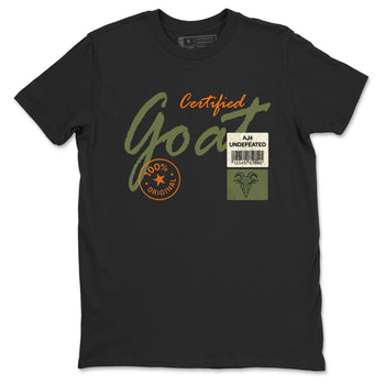 Sneaker match tees – Sneaker Tees To Match Undefeated inspired colorways Air Jordan 4 OG Olive Shoes – Certified Goat Tee Black 2