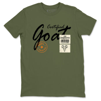 Sneaker match tees – Sneaker Tees To Match Undefeated inspired colorways Air Jordan 4 OG Olive Shoes – Certified Goat Tee Military Green 2