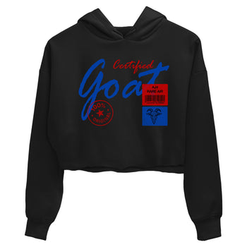 Certified Goat womens crop tee made to vibe with the Air Jordan 4 Rare Air sneakers — the perfect match in Black 2.