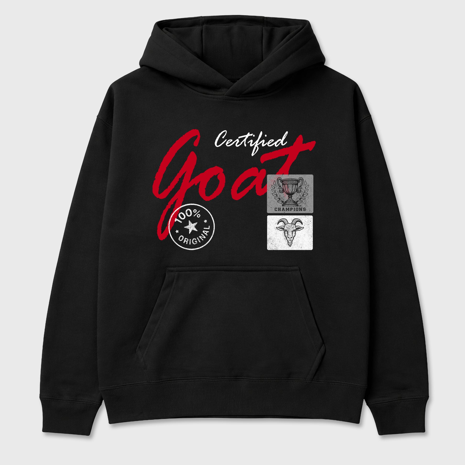 Certified Goat Graphic T-Shirt sneaker match tee designed for the Air Jordan 4 Toro Bravo, featuring coordinated color options for a perfect streetwear match. Black 2 shirt.