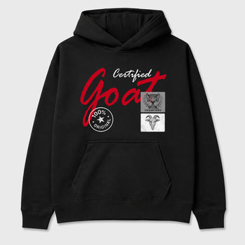 Certified Goat Graphic T-Shirt sneaker match tee designed for the Air Jordan 4 Toro Bravo, featuring coordinated color options for a perfect streetwear match. Black 2 shirt.