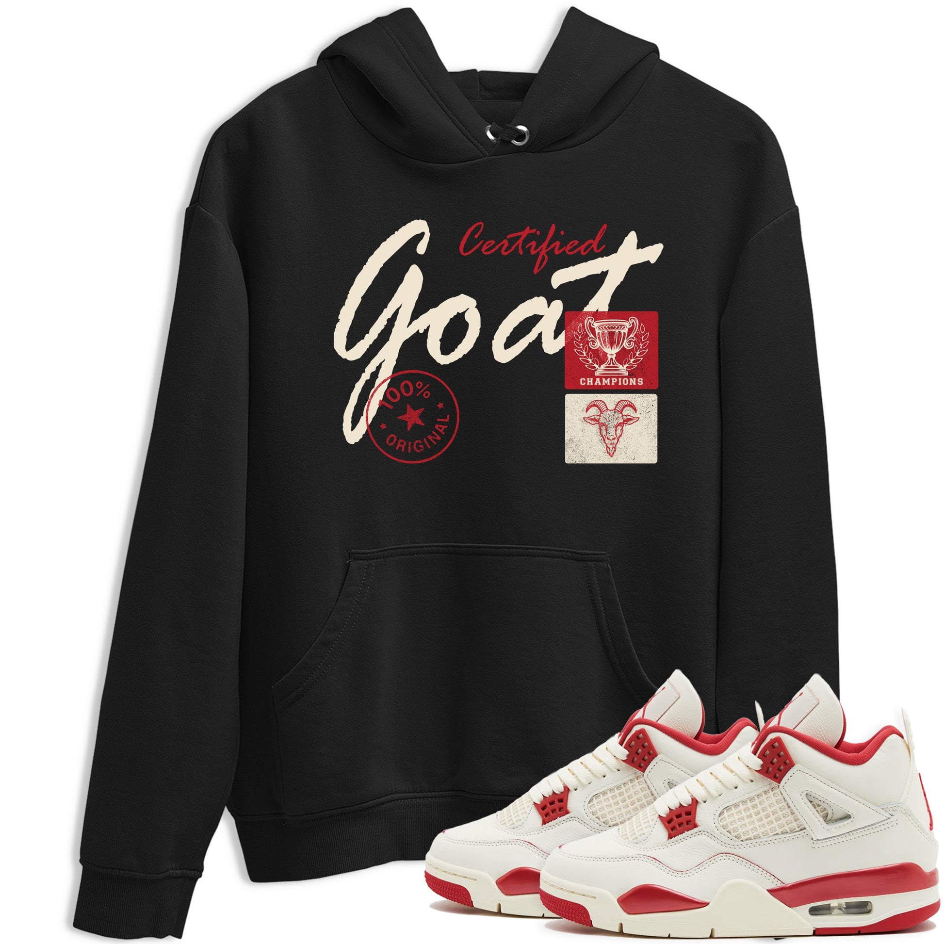 Sneaker match tees – Sneaker Tees To Match Air Jordan 4 Valentines Day Shoes – Certified Goat Tee Black 1