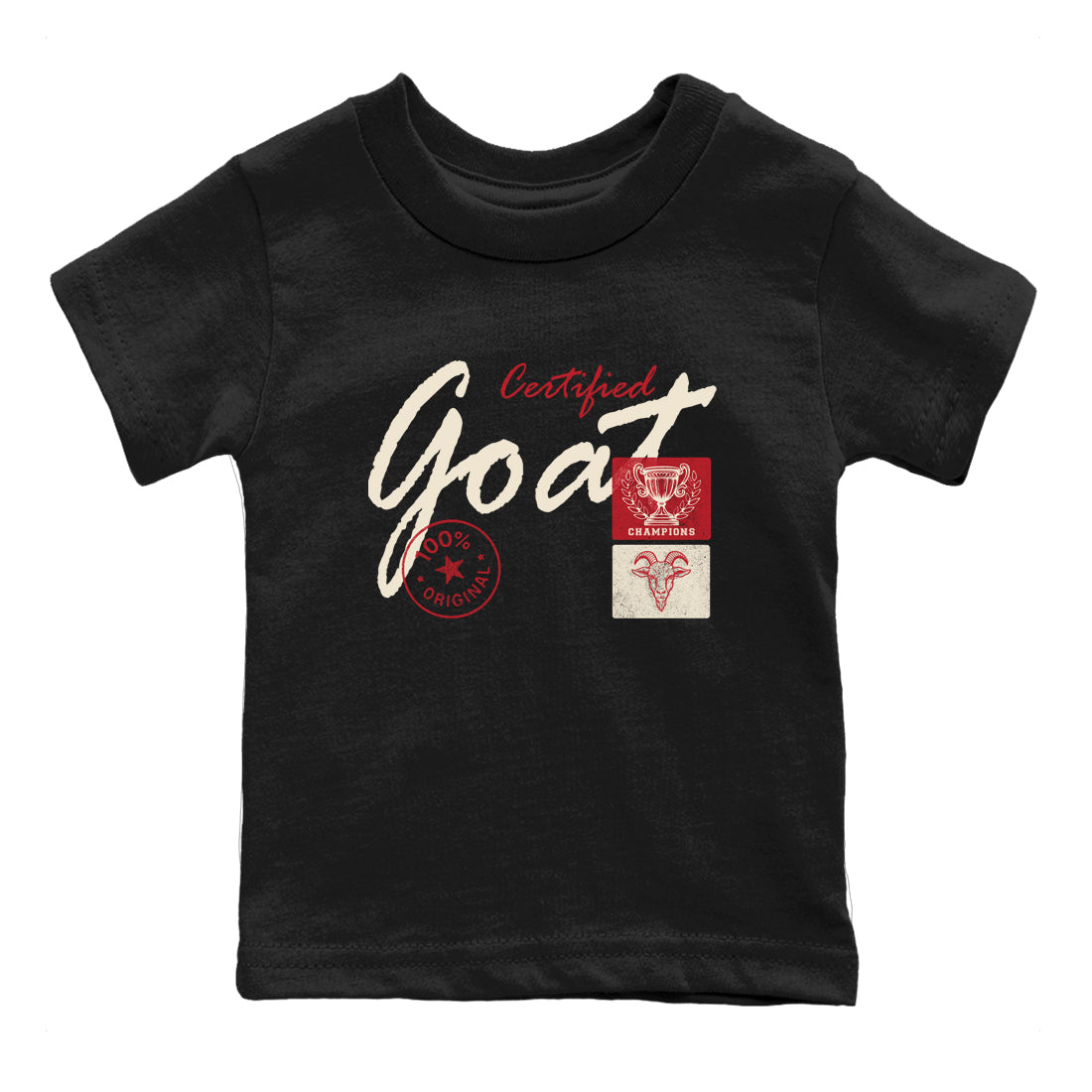 Sneaker match tees – Sneaker Tees To Match Air Jordan 4 Valentines Day Shoes – Certified Goat Kids T-Shirt Black 2