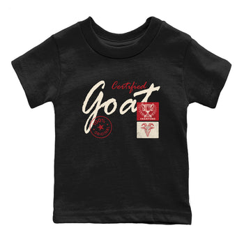 Sneaker match tees – Sneaker Tees To Match Air Jordan 4 Valentines Day Shoes – Certified Goat Kids T-Shirt Black 2