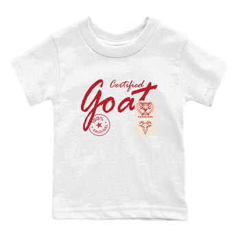 Sneaker match tees – Sneaker Tees To Match Air Jordan 4 Valentines Day Shoes – Certified Goat Kids T-Shirt White 2
