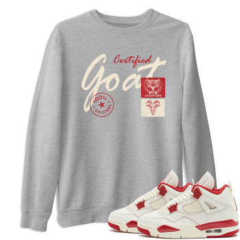 Sneaker match tees – Sneaker Tees To Match Air Jordan 4 Valentines Day Shoes – Certified Goat Tee Heather Grey 1
