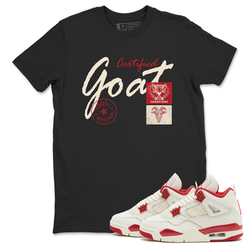 Sneaker match tees – Sneaker Tees To Match Air Jordan 4 Valentines Day Shoes – Certified Goat Tee Black 1