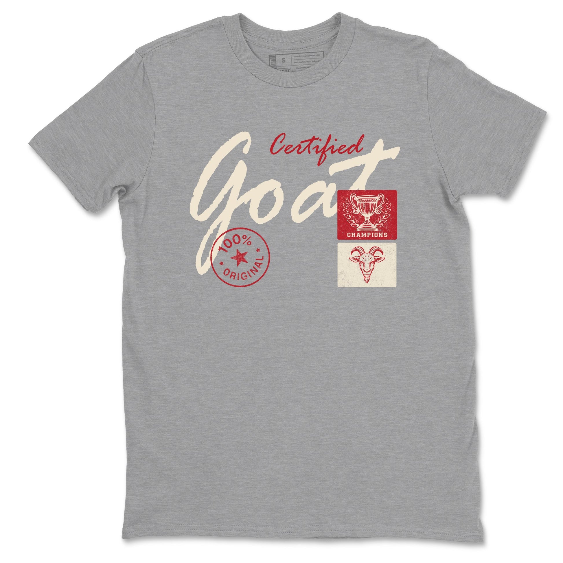 Sneaker match tees – Sneaker Tees To Match Air Jordan 4 Valentines Day Shoes – Certified Goat Tee Heather Grey 2