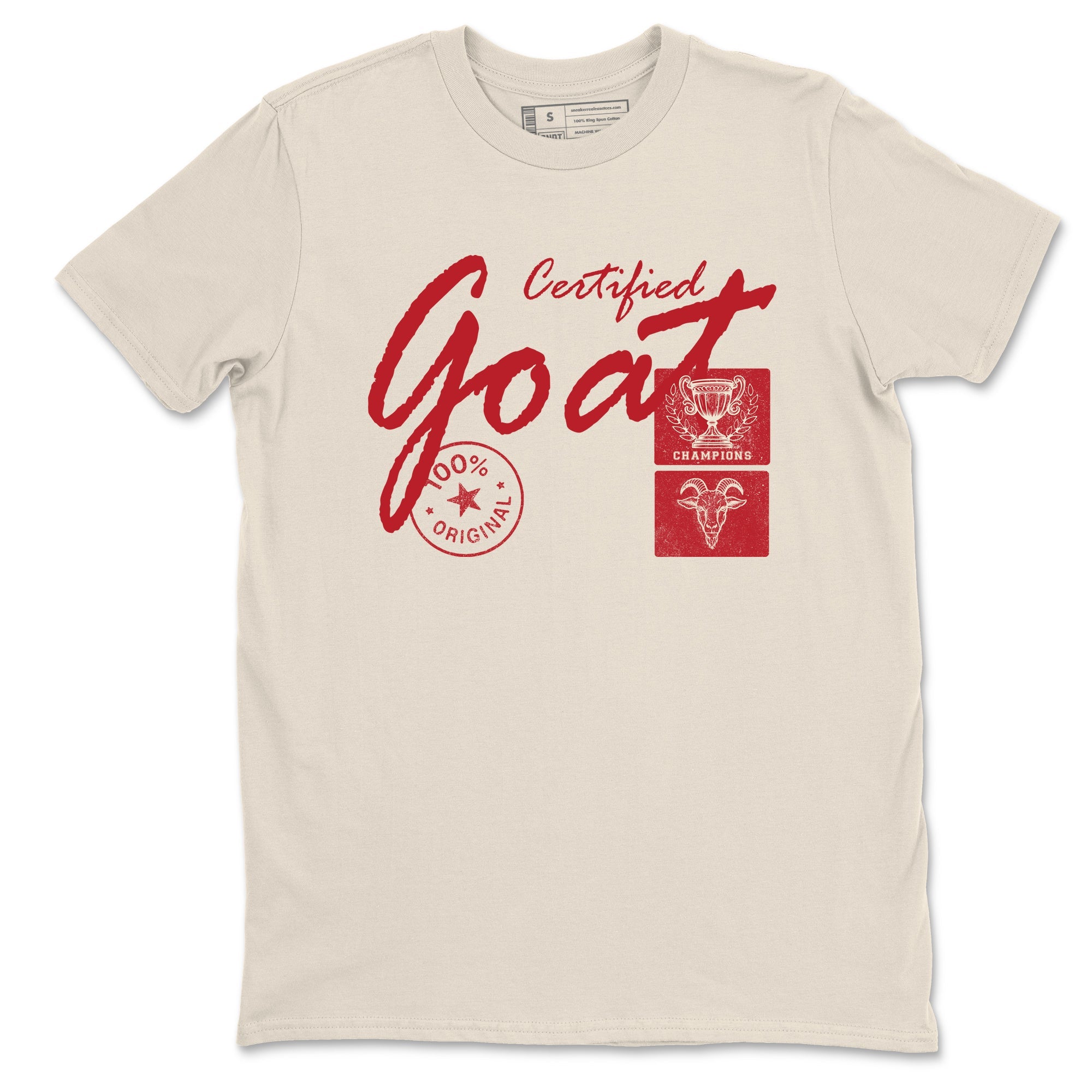 Sneaker match tees – Sneaker Tees To Match Air Jordan 4 Valentines Day Shoes – Certified Goat Tee Natural 2