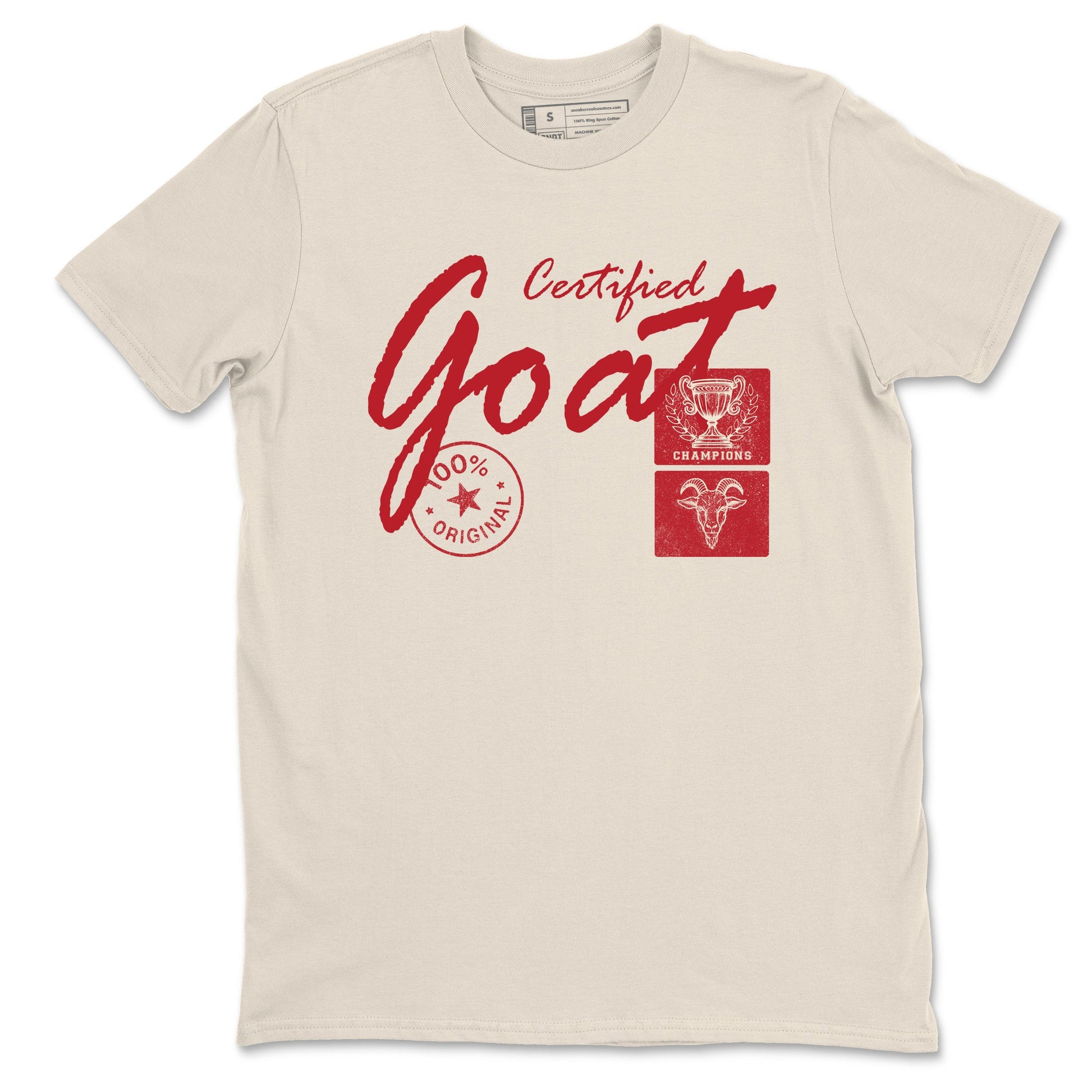 Sneaker match tees – Sneaker Tees To Match Air Jordan 4 Valentines Day Shoes – Certified Goat Tee Natural 2