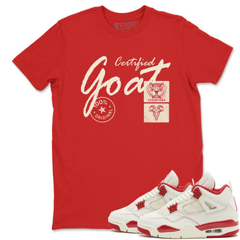 Sneaker match tees – Sneaker Tees To Match Air Jordan 4 Valentines Day Shoes – Certified Goat Tee Red 1