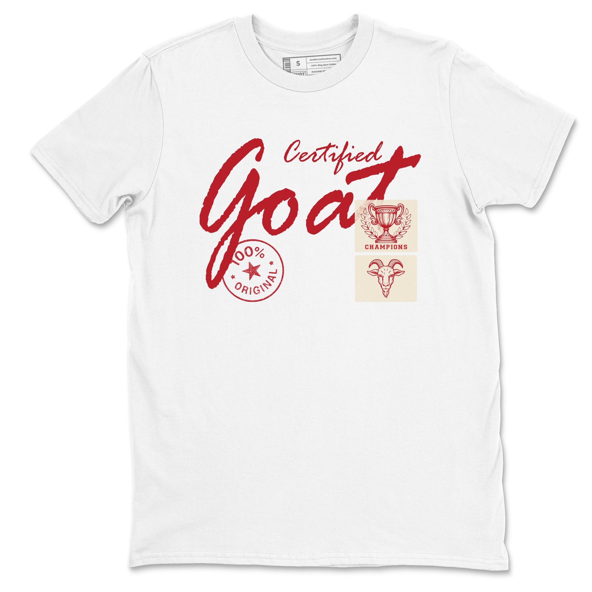 Sneaker match tees – Sneaker Tees To Match Air Jordan 4 Valentines Day Shoes – Certified Goat Tee White 2