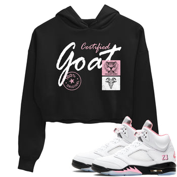 Sneaker match tees – Sneaker Tees To Match Air Jordan 5 35th Anniversary Shoes – Certified Goat Crop T-Shirt Black 1