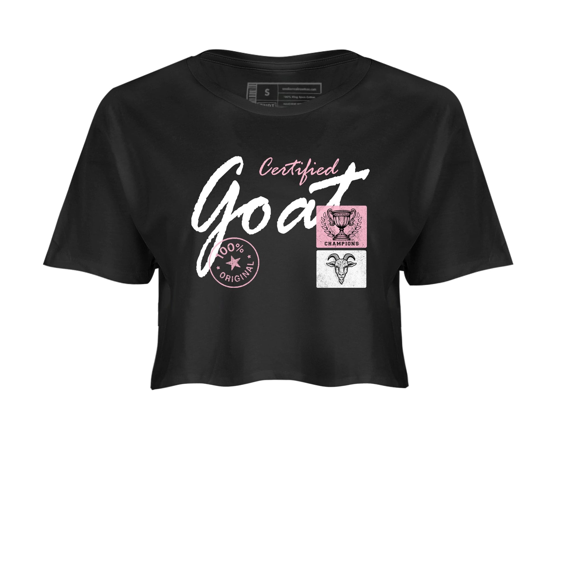 Sneaker match tees – Sneaker Tees To Match Air Jordan 5 35th Anniversary Shoes – Certified Goat Crop T-Shirt Black 2