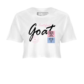 Sneaker match tees – Sneaker Tees To Match Air Jordan 5 35th Anniversary Shoes – Certified Goat Crop T-Shirt White 2