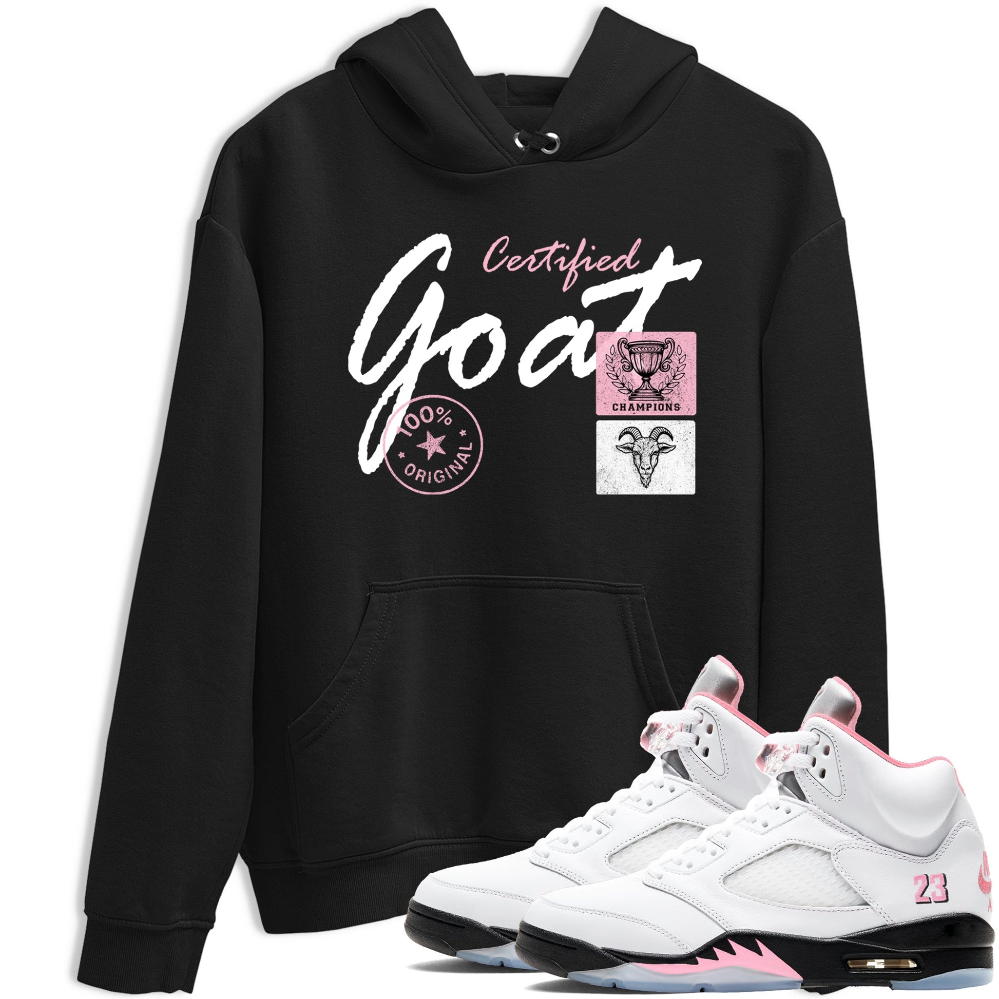 Sneaker match tees – Sneaker Tees To Match Air Jordan 5 35th Anniversary Shoes – Certified Goat Tee Black 1