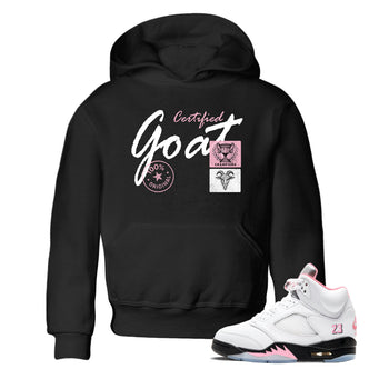 Sneaker match tees – Sneaker Tees To Match Air Jordan 5 35th Anniversary Shoes – Certified Goat Kids T-Shirt Black 1