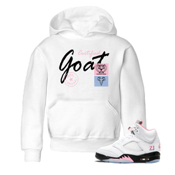 Sneaker match tees – Sneaker Tees To Match Air Jordan 5 35th Anniversary Shoes – Certified Goat Kids T-Shirt White 1