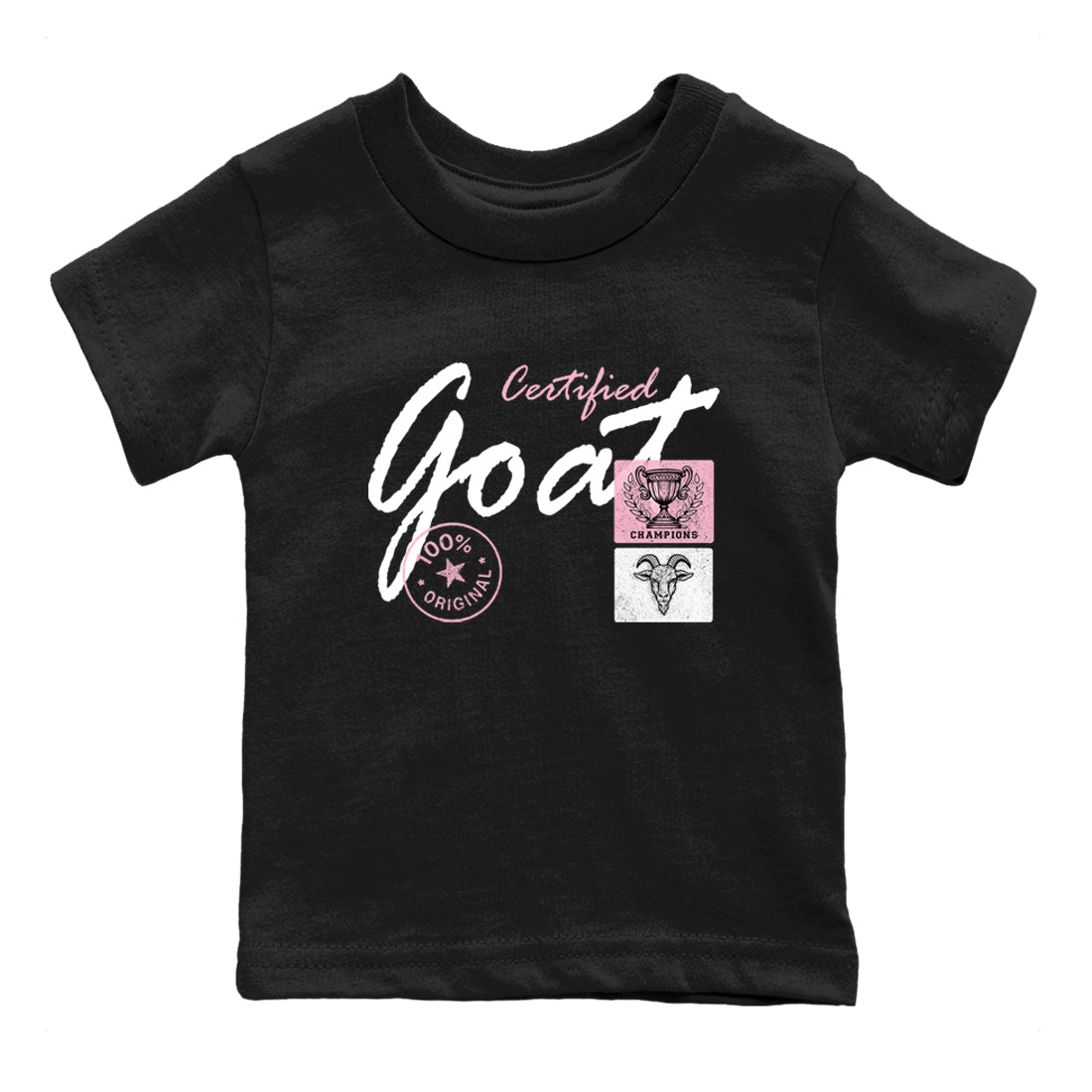 Sneaker match tees – Sneaker Tees To Match Air Jordan 5 35th Anniversary Shoes – Certified Goat Kids T-Shirt Black 2