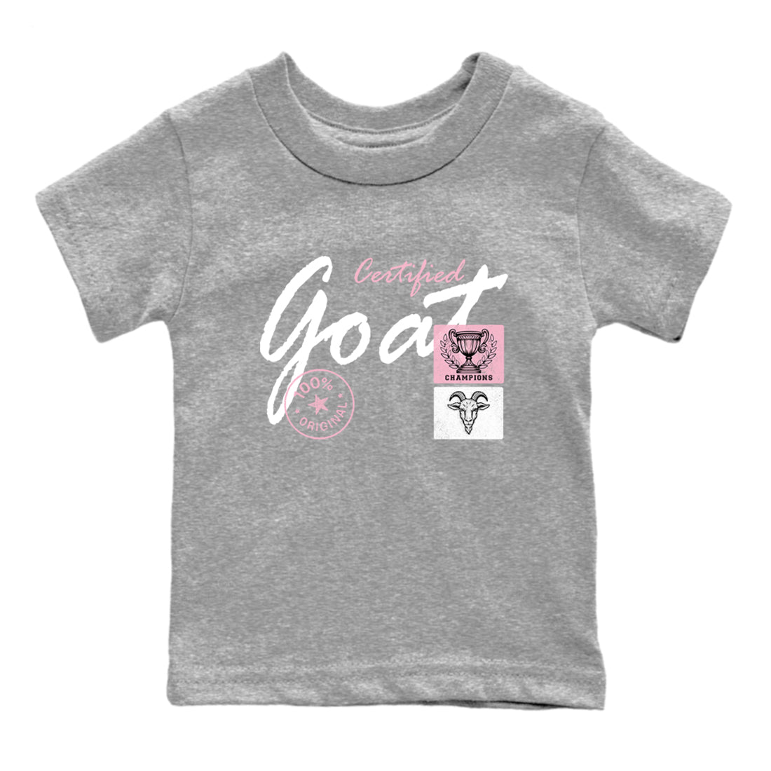 Sneaker match tees – Sneaker Tees To Match Air Jordan 5 35th Anniversary Shoes – Certified Goat Kids T-Shirt Heather Grey 2