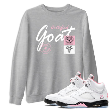 Sneaker match tees – Sneaker Tees To Match Air Jordan 5 35th Anniversary Shoes – Certified Goat Tee Heather Grey 1