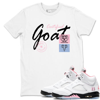 Sneaker match tees – Sneaker Tees To Match Air Jordan 5 35th Anniversary Shoes – Certified Goat Tee White 1