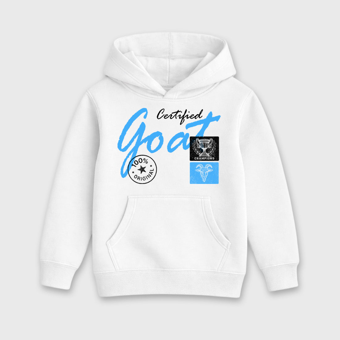 Certified Goat affordable baby and kids t-shirt designed to match the Air Jordan 5 Black Carolina, featuring coordinated White 2 options for the perfect little sneakerhead streetwear look.