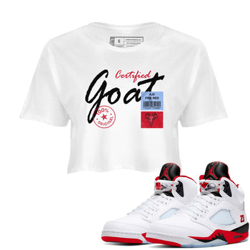 Certified Goat SNRT Sneaker Women's Top - Air Jordan 5 Fire Red - SNRT Sneaker T-shirts
