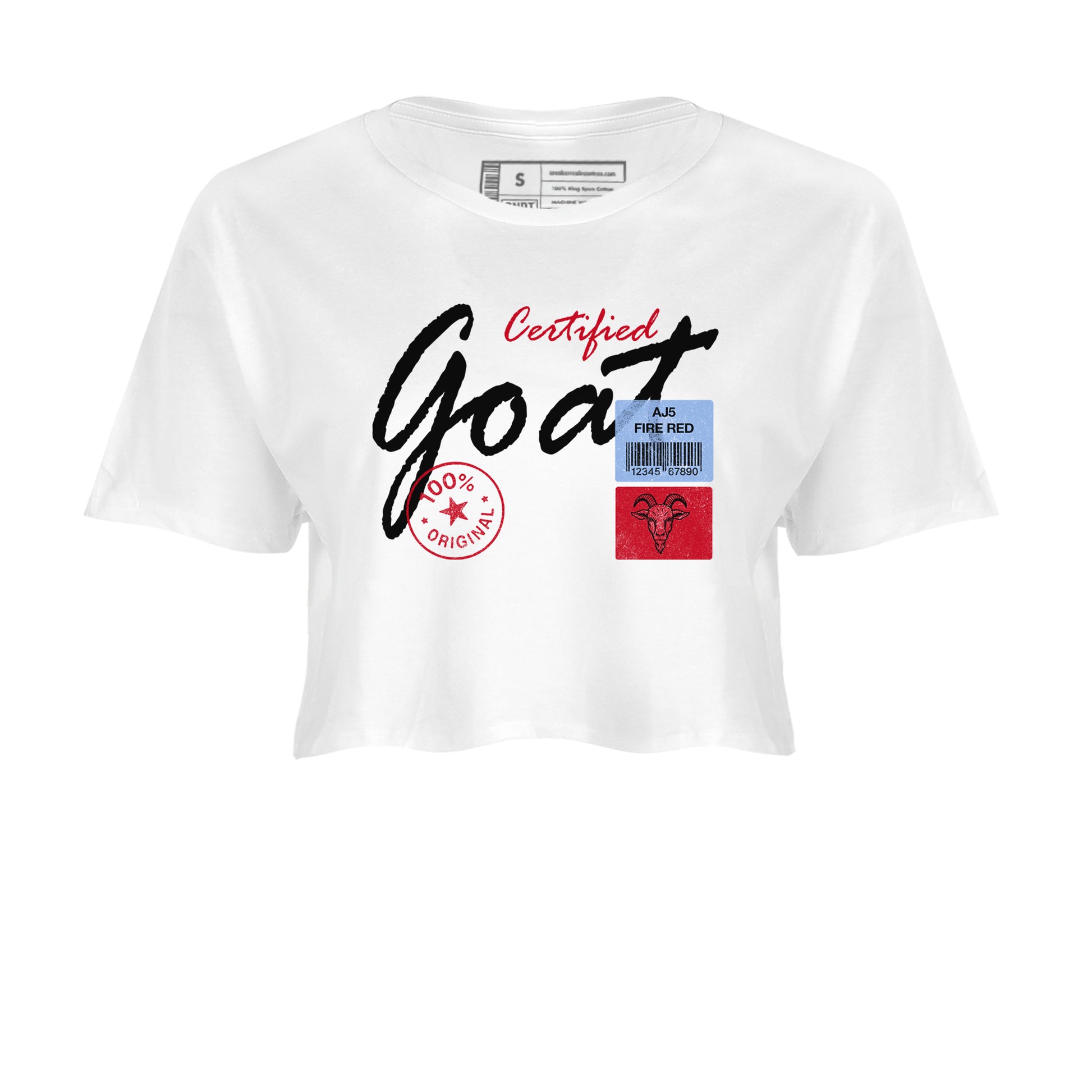 Certified Goat SNRT Sneaker Women's Top - Air Jordan 5 Fire Red - SNRT Sneaker T-shirts
