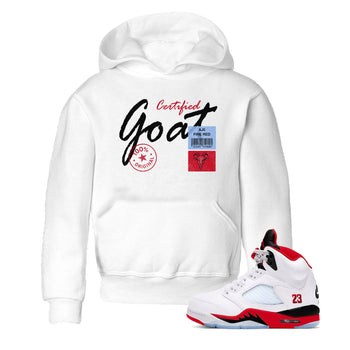 Certified Goat SNRT Sneaker Tees Kids - Air Jordan 5 Fire Red - SNRT Sneaker T-shirts
