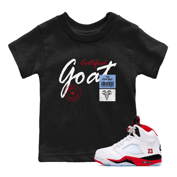 Certified Goat SNRT Sneaker Tees Kids - Air Jordan 5 Fire Red - SNRT Sneaker T-shirts
